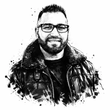 Inkt-portret van Jasvir