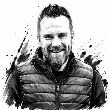 Inkt-portret van Jerry