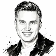 Inkt-portret van Peter Koenhen